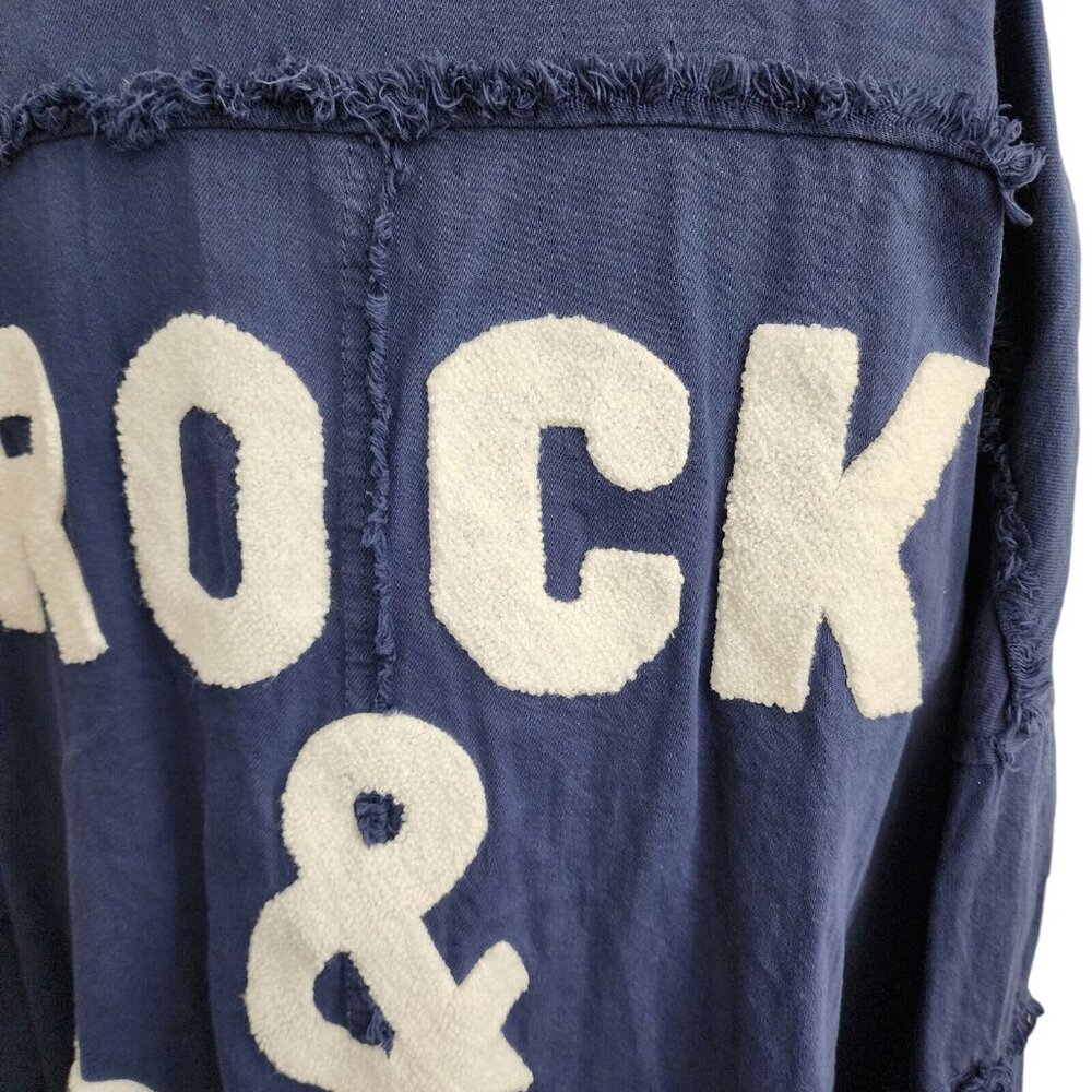 Elan Devan Rock & Roll Distressed Frayed Shacket … - image 3